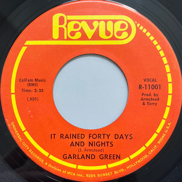 Garland Green - Girl I Love You / It Rained Forty Days And Nights | Revue (R-11001) - 2
