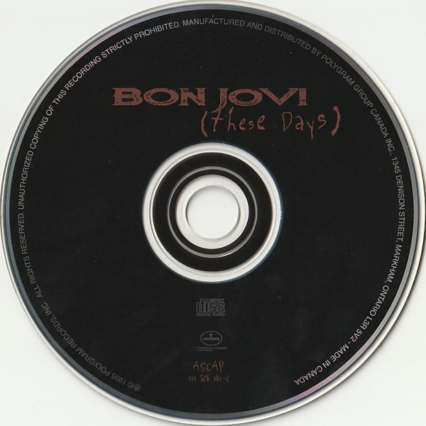 Bon Jovi - These Days | Mercury (314 528 181-2) - 2