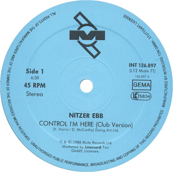 Nitzer Ebb - Control Im Here - Edition Number Two (Strategic Dancefloor Initiative) | Mute (INT 126.897) - 2 Nitzer Ebb - Control Im Here - Edition Number Two (Strategic Dancefloor Initiative) | Mute (INT 126.897) - 2