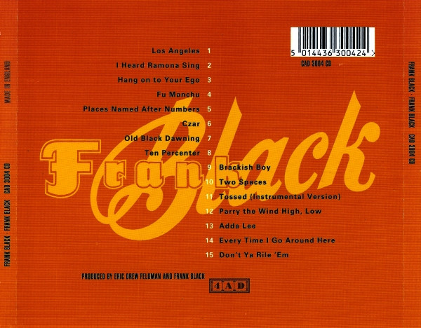 Frank Black - Frank Black | 4AD (CAD 3004 CD) - 2
