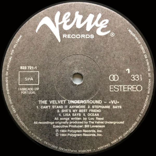 The Velvet Underground - VU | Verve Records (823 721-1) - 3