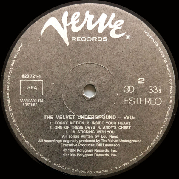 The Velvet Underground - VU | Verve Records (823 721-1) - 4