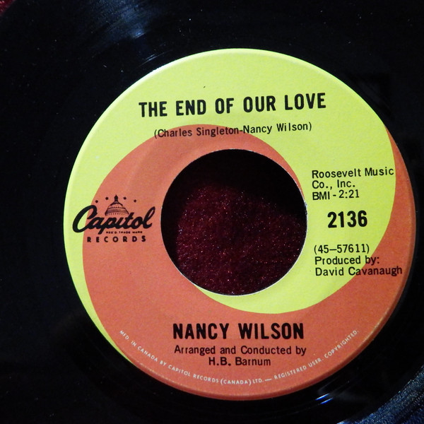 Nancy Wilson - Face It Girl, It's Over / The End Of Our Love | Capitol Records (2136) - 2 Nancy Wilson - Face It Girl, It's Over / The End Of Our Love | Capitol Records (2136) - 2