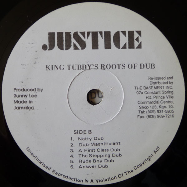 King Tubby - King Tubby's Roots Of Dub | Justice (B.S.M.T. 006) - 4