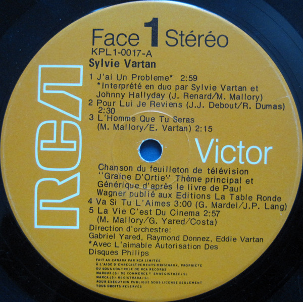 Sylvie Vartan - Sylvie Vartan | RCA Victor (KPL1-0017) - 3 Sylvie Vartan - Sylvie Vartan | RCA Victor (KPL1-0017) - 3
