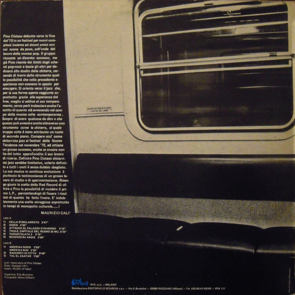 Pino Distaso - Racconti Di Città | Red Record (VPA111) - 2