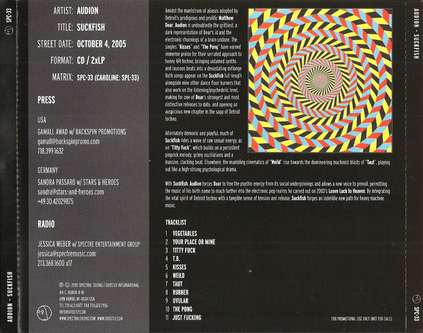 Audion - Suckfish | Spectral Sound (SPC-33) - 2