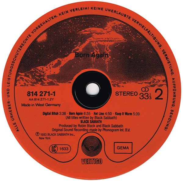 Black Sabbath - Born Again | Vertigo (814 271-1) - 4 Black Sabbath - Born Again | Vertigo (814 271-1) - 4