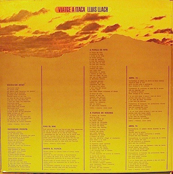 Lluis Llach - Viatge A Itaca | Movieplay (17.0710/8) - 2 Lluis Llach - Viatge A Itaca | Movieplay (17.0710/8) - 2