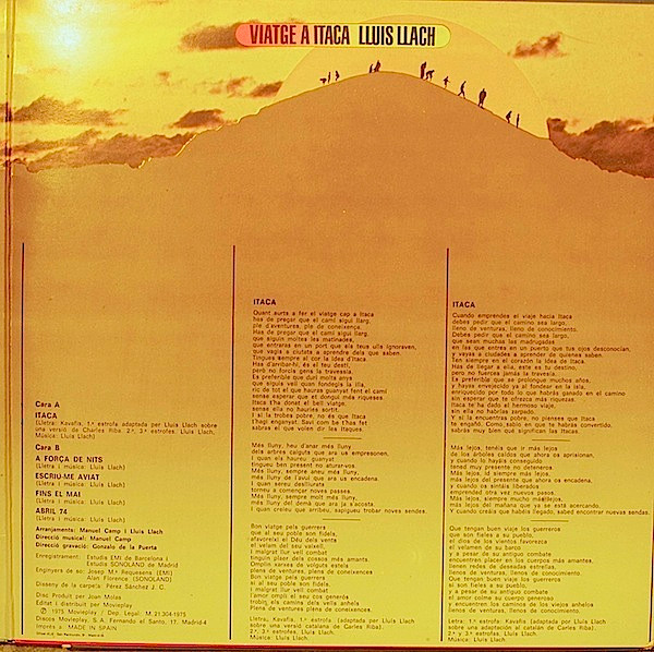 Lluis Llach - Viatge A Itaca | Movieplay (17.0710/8) - 3 Lluis Llach - Viatge A Itaca | Movieplay (17.0710/8) - 3