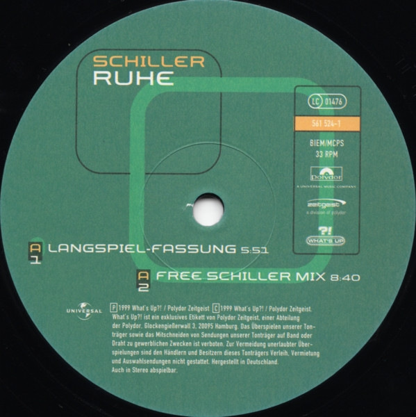 Schiller - Ruhe | What's Up ?! (561 524-1) - 4