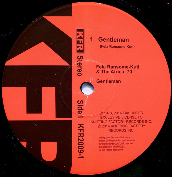 Fela Kuti & Africa 70 - Gentleman | Knitting Factory Records (KFR-2009-1) - 3