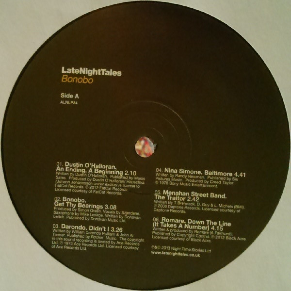 Bonobo - LateNightTales | LateNightTales (ALNLP34) - main