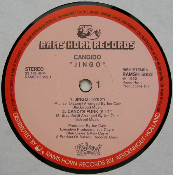 Candido - Jingo | Rams Horn Records (RAMSH 5052) - 3 Candido - Jingo | Rams Horn Records (RAMSH 5052) - 3