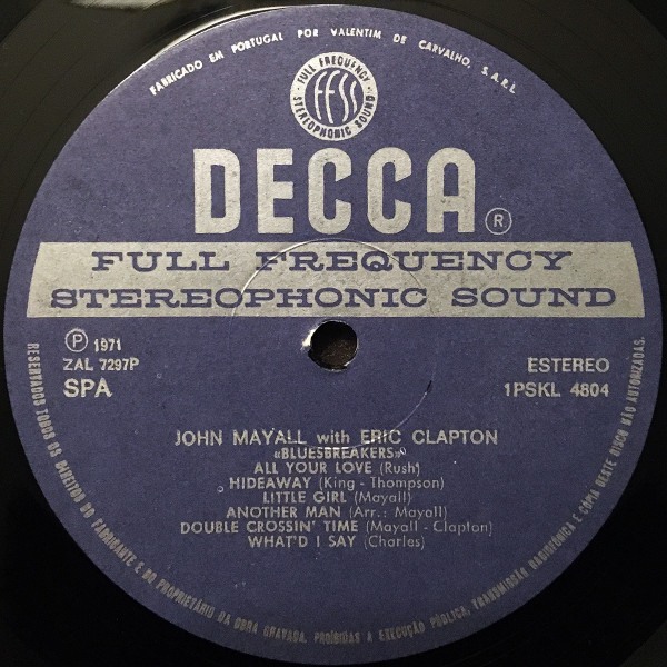 John Mayall With Eric Clapton - Blues Breakers | Decca (1PSKL 4804) - 2 John Mayall With Eric Clapton - Blues Breakers | Decca (1PSKL 4804) - 2