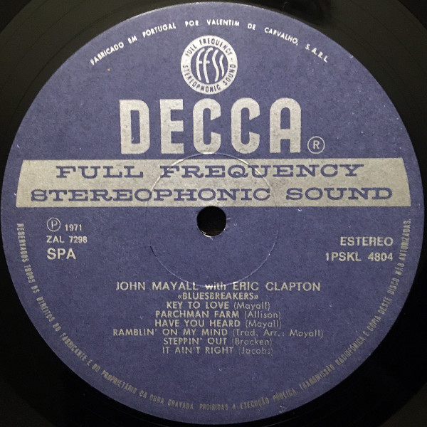 John Mayall With Eric Clapton - Blues Breakers | Decca (1PSKL 4804) - 3 John Mayall With Eric Clapton - Blues Breakers | Decca (1PSKL 4804) - 3