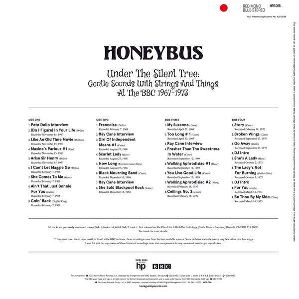 Honeybus - Under The Silent Tree: Gentle Sounds With Strings And Things At The BBC 1967-1973 | Hanky Panky Records (HPR-066) - 2 Honeybus - Under The Silent Tree: Gentle Sounds With Strings And Things At The BBC 1967-1973 | Hanky Panky Records (HPR-066) - 2