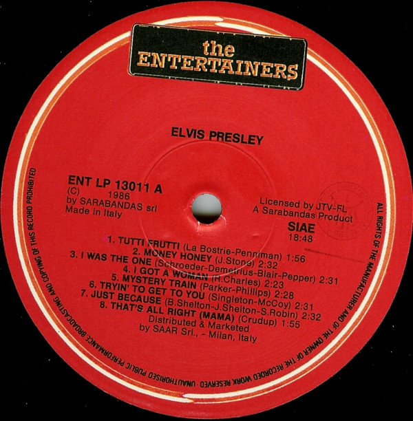 Elvis Presley - Elvis Presley | The Entertainers (ENT LP 13.011) - main
