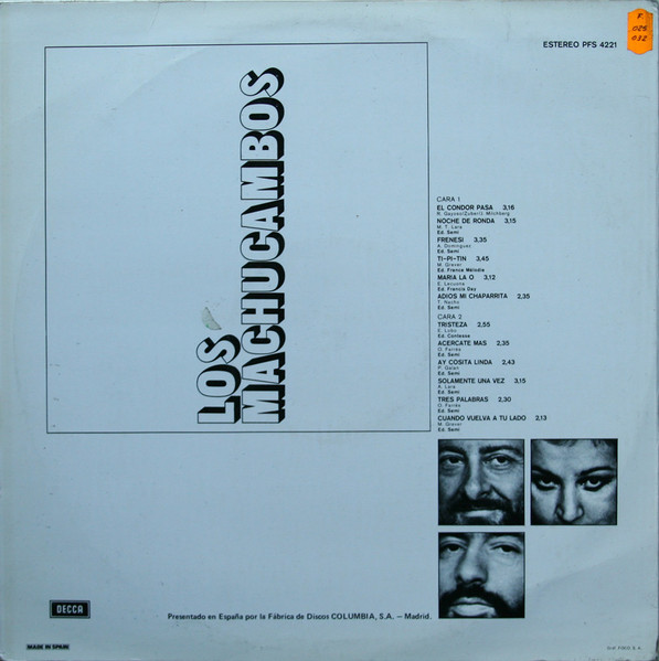 Los Machucambos - Los Machucambos | Decca (PFS 4221) - 2