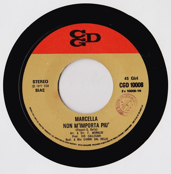 Marcella Bella - Non M'Importa Più / Femmina | CGD (CGD 10008) - 3