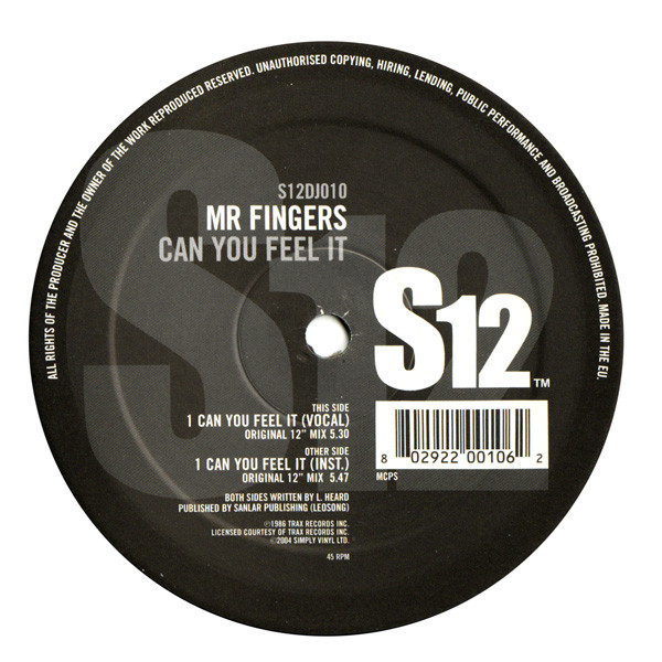 Mr. Fingers - Can You Feel It | S12 (S12DJ010)