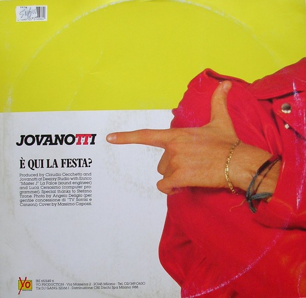 Jovanotti - È Qui La Festa? | Yo Productions (IBZ 653149 6) - 2 Jovanotti - È Qui La Festa? | Yo Productions (IBZ 653149 6) - 2