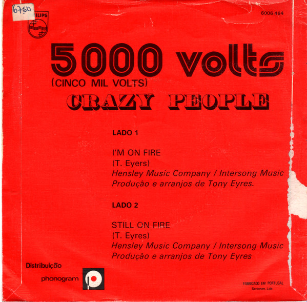 5000 Volts - I'm On Fire | Philips (6006 464) - 2