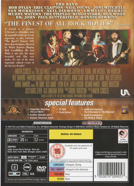 The Band - The Last Waltz | MGM Home Entertainment (17337CDVD) - 2 The Band - The Last Waltz | MGM Home Entertainment (17337CDVD) - 2