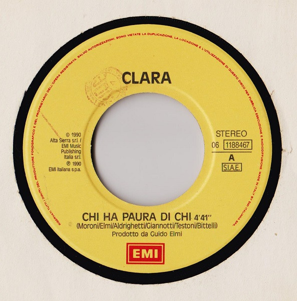 Clara Moroni & The Black Cars - Chi Ha Paura Di Chi | EMI (06 1188467) - 3