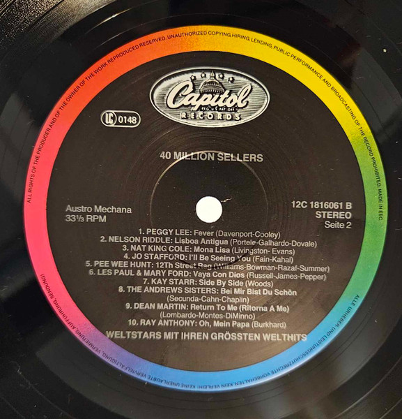 Various - 40 Million Sellers Weltstars Mit Ihren Grössten Welthits | Capitol Records (12C 1816061) - 4