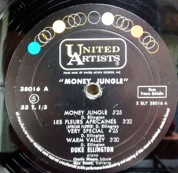 Duke Ellington • Charles Mingus • Max Roach - Money Jungle | United Artists Records (38 016) - 3 Duke Ellington • Charles Mingus • Max Roach - Money Jungle | United Artists Records (38 016) - 3
