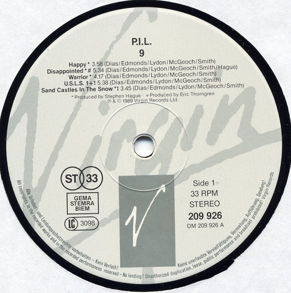 Public Image Limited - 9 | Virgin (209 926) - 3