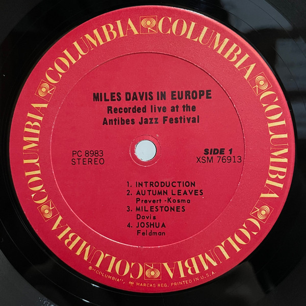 Miles Davis - Miles Davis In Europe | Columbia (PC 8983) - 3
