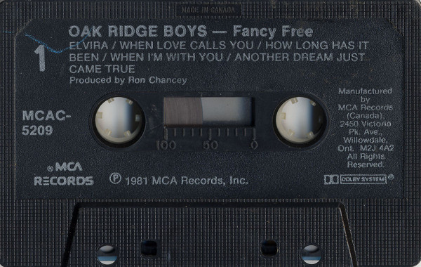 The Oak Ridge Boys - Fancy Free | MCA Records (MCAC-5209) - 3 The Oak Ridge Boys - Fancy Free | MCA Records (MCAC-5209) - 3
