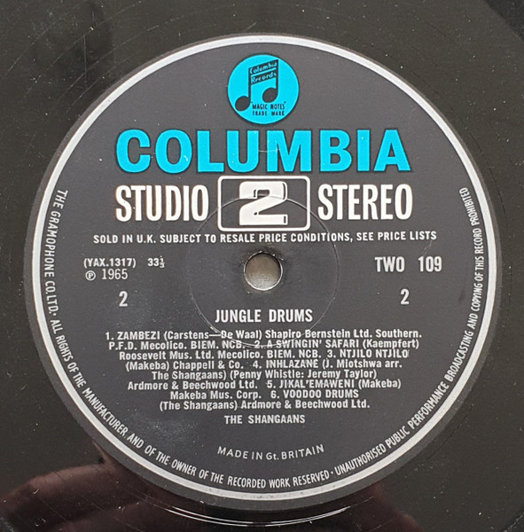 The Shangaans - Jungle Drums | Columbia (TWO 109) - 4