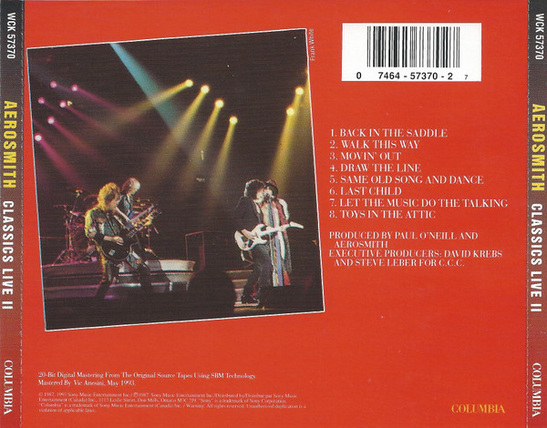 Aerosmith - Classics Live! II [CD] | Columbia (WCK 57370) - 2