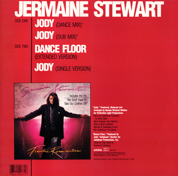 Jermaine Stewart - Jody | Arista (AD1-9477) - main Jermaine Stewart - Jody | Arista (AD1-9477) - main