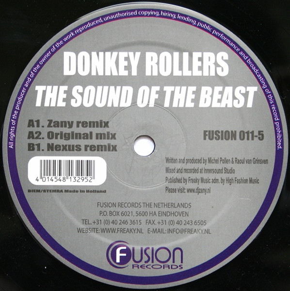 Donkey Rollers - The Sound Of The Beast | Fusion Records (FUSION 011-5) - 4