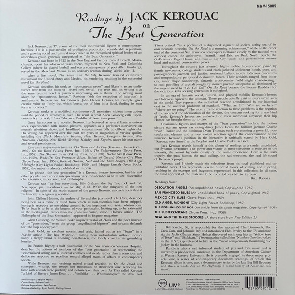 Jack Kerouac - Readings By Jack Kerouac On The Beat Generation | Verve Records (MG V-15005) - 2