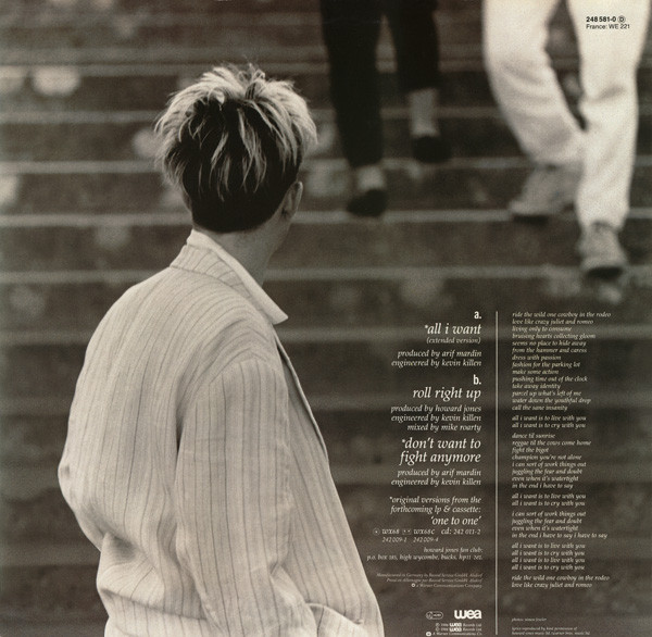 Howard Jones - All I Want (Extended Version) | WEA (248 581-0) - 2 Howard Jones - All I Want (Extended Version) | WEA (248 581-0) - 2