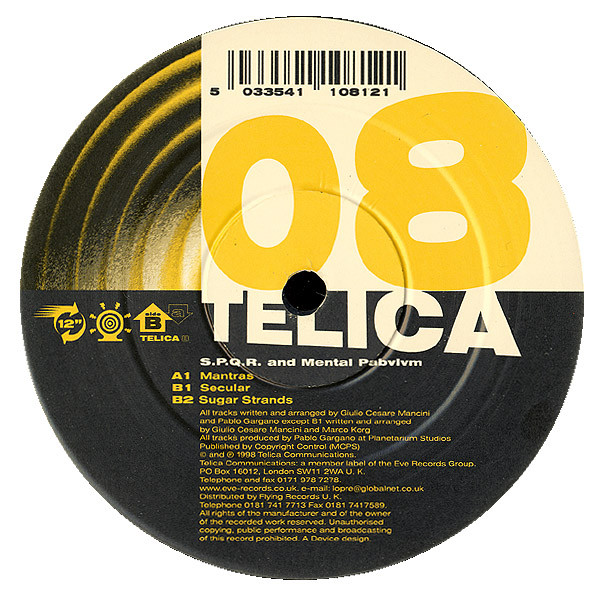 S.P.Q.R. and Mental Pabvlvm - Mantras / Secular / Sugar Strands | Telica (Telica 08)