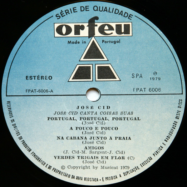 José Cid - José Cid Canta Coisas Suas | Orfeu (FPAT 6006) - 3
