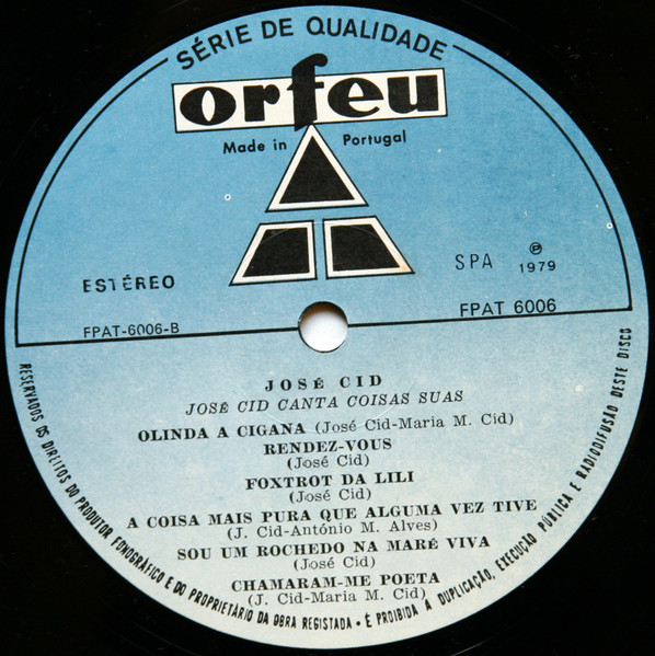 José Cid - José Cid Canta Coisas Suas | Orfeu (FPAT 6006) - 4