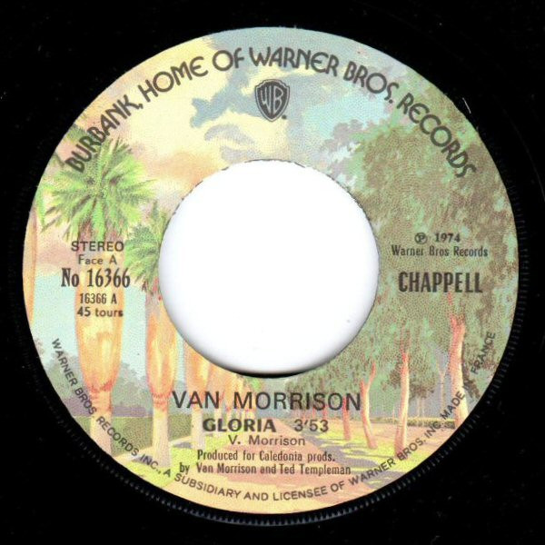 Van Morrison - "Live" Gloria | Warner Bros. Records (16 366) - 3