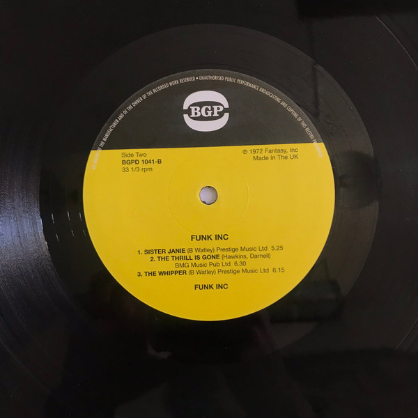Funk Inc. - Funk Inc. | BGP Records (BGPD 1041) - 3