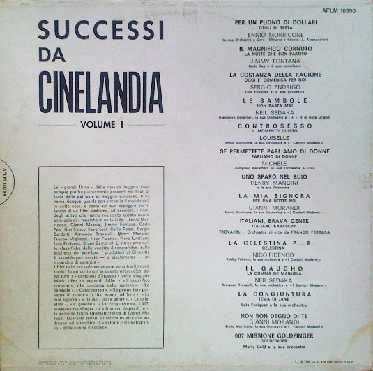 Various - Successi Da Cinelandia Volume 1 | RCA Italiana (APLM 10390) - 2 Various - Successi Da Cinelandia Volume 1 | RCA Italiana (APLM 10390) - 2