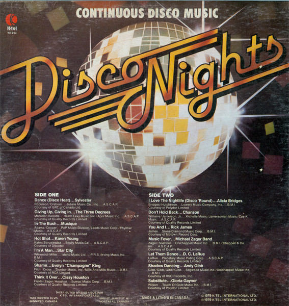 Various - Disco Nights (Continuous Disco Music) | K-Tel (TC 254) - 3 Various - Disco Nights (Continuous Disco Music) | K-Tel (TC 254) - 3