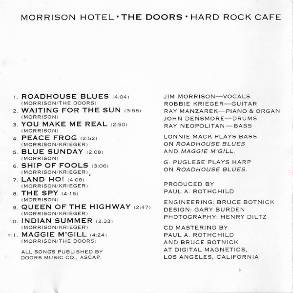 The Doors - Morrison Hotel | Elektra (7559-75007-2) - 4