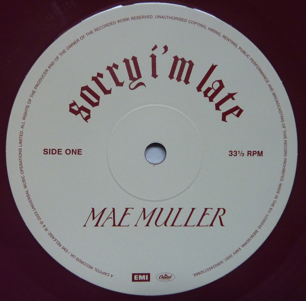 Mae Muller - Sorry I'm Late | Capitol Records UK (00602455732668) - 3 Mae Muller - Sorry I'm Late | Capitol Records UK (00602455732668) - 3