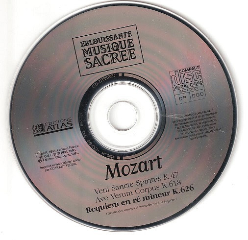 Wolfgang Amadeus Mozart - Requiem - Veni Sancte Spiritus - Ave Verum Corpus | Editions Atlas (SAC CD 001) - 4